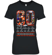 Load image into Gallery viewer, 60 years of Denver Broncos thank you for the memories shirt
