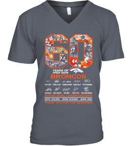 60 years of denver broncos signed shirt