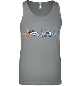 Denver Broncos Colorado Avalanche heartbeat shirt