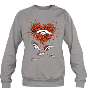 Denver Broncos tiny hearts shape shirt