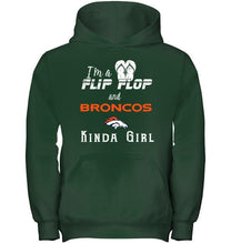 Load image into Gallery viewer, I'm a flip flop and Denver Broncos kinda girl shirt
