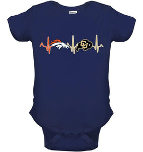 Denver Broncos Colorado Buffaloes heartbeat shirt