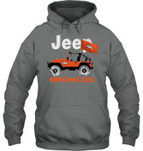 Load image into Gallery viewer, Jeep Denver Broncos fan hoodie
