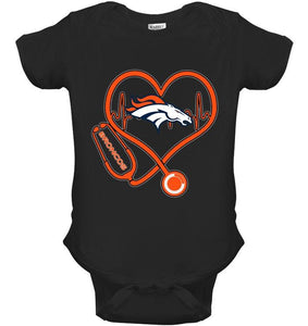 Denver Broncos nurse scope love heartbeat shirt