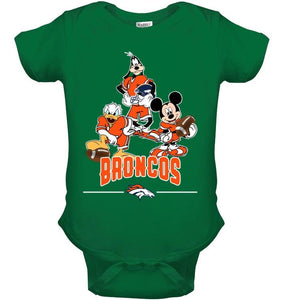 Denver Broncos mickey donald goofy fan shirt