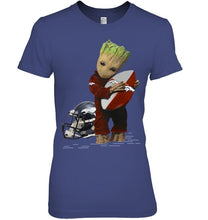 Load image into Gallery viewer, Groot loves Denver Broncos fan hoodie
