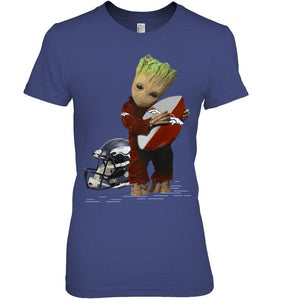 Groot loves Denver Broncos fan hoodie