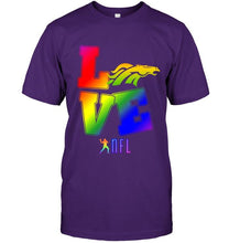 Load image into Gallery viewer, Love Denver Broncos lgbt NFL shirt
