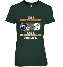 Load image into Gallery viewer, i&#39;m a Denver Bronco and a Colorado Buffaloe for life shirt
