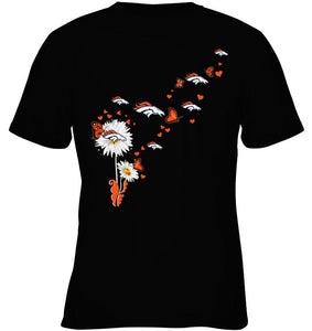 Denver Broncos daisy butterfly fan shirt