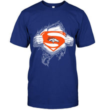 Load image into Gallery viewer, Denver Broncos Superman Ripped shirt
