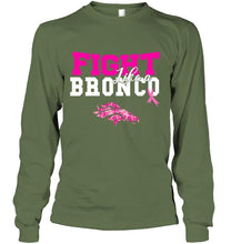 Load image into Gallery viewer, Fight like a Bronco Denver Broncos br east cancer support fan shirt
