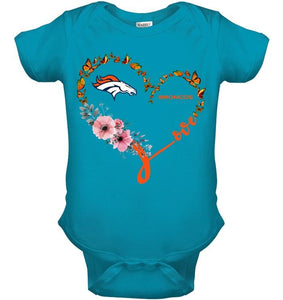 Denver Broncos butterfly heart shirt