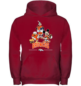 Denver Broncos mickey donald goofy fan shirt