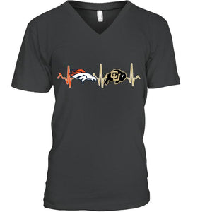 Denver Broncos Colorado Buffaloes heartbeat shirt