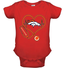 Load image into Gallery viewer, Denver Broncos nurse scope love heartbeat shirt

