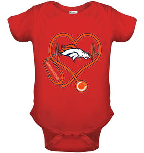 Denver Broncos nurse scope love heartbeat shirt