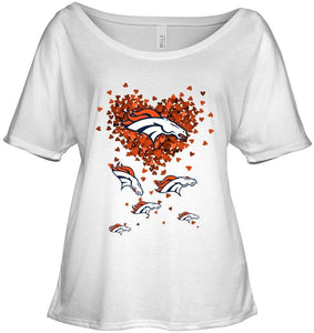 Denver Broncos tiny hearts shape shirt