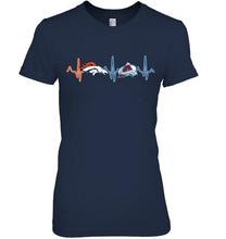 Load image into Gallery viewer, Denver Broncos Colorado Avalanche heartbeat shirt
