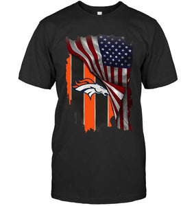 Denver Broncos american flag fan hoodie