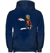 Load image into Gallery viewer, Denver Broncos angry baby groot ripped shirt
