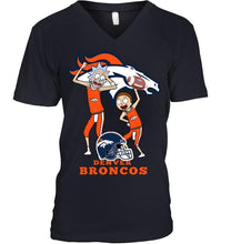 Load image into Gallery viewer, Denver Broncos Rick and morty fan shirt
