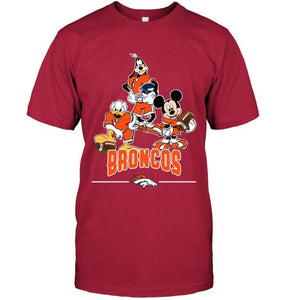 Denver Broncos mickey donald goofy fan shirt