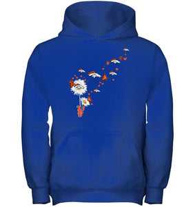 Denver Broncos daisy butterfly fan shirt