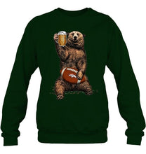 Load image into Gallery viewer, Denver Broncos Beer drinking bear shirt
