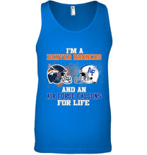 Load image into Gallery viewer, i'm a Denver Bronco and an Air Force Falcon for life shirt
