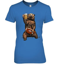 Load image into Gallery viewer, Denver Broncos Beer drinking bear shirt
