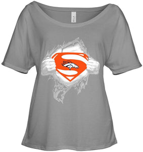 Denver Broncos Superman Ripped shirt