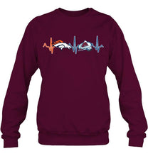 Load image into Gallery viewer, Denver Broncos Colorado Avalanche heartbeat shirt
