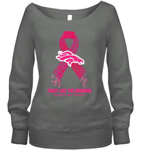 Load image into Gallery viewer, Denver Broncos fight like the Broncos br east cancer warrior shirt
