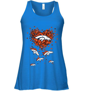 Denver Broncos tiny hearts shape shirt