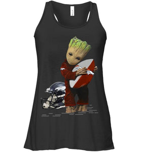 Groot loves Denver Broncos fan hoodie