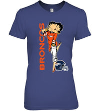 Load image into Gallery viewer, Denver Broncos betty boop fan shirt
