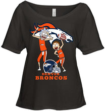 Load image into Gallery viewer, Denver Broncos Rick and morty fan shirt
