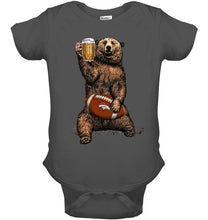 Load image into Gallery viewer, Denver Broncos Beer drinking bear shirt
