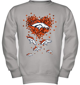 Denver Broncos tiny hearts shape shirt