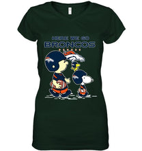 Load image into Gallery viewer, Here we go Denver Broncos snoopy shirt
