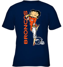 Load image into Gallery viewer, Denver Broncos betty boop fan shirt
