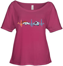 Load image into Gallery viewer, Denver Broncos Colorado Avalanche heartbeat shirt
