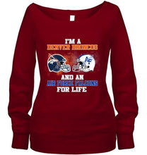 Load image into Gallery viewer, i'm a Denver Bronco and an Air Force Falcon for life shirt
