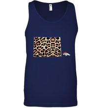 Load image into Gallery viewer, Denver Broncos panther pattern state map shirt

