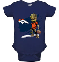 Load image into Gallery viewer, Denver Broncos angry baby groot ripped shirt
