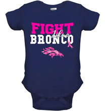 Load image into Gallery viewer, Fight like a Bronco Denver Broncos br east cancer support fan shirt
