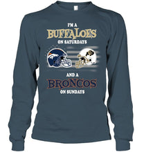 Load image into Gallery viewer, I'm Colorado Buffaloes on Saturdays and Denver Broncos on Sundays shirt
