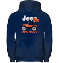 Load image into Gallery viewer, Jeep Denver Broncos fan hoodie
