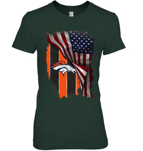 Denver Broncos american flag fan hoodie